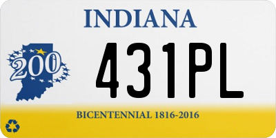 IN license plate 431PL