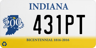 IN license plate 431PT