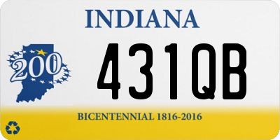 IN license plate 431QB