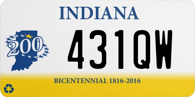 IN license plate 431QW