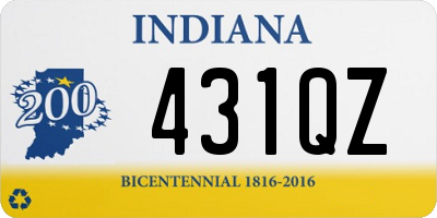 IN license plate 431QZ