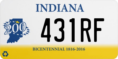 IN license plate 431RF