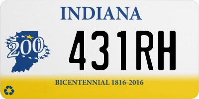 IN license plate 431RH