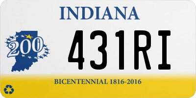 IN license plate 431RI