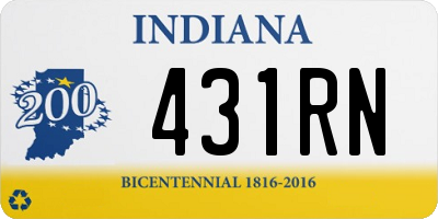 IN license plate 431RN
