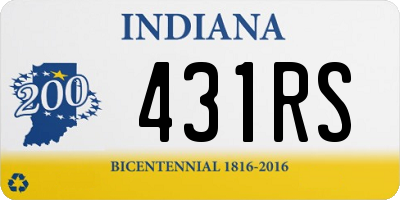 IN license plate 431RS