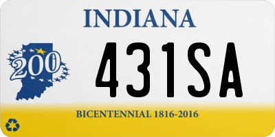 IN license plate 431SA