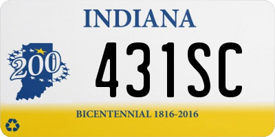 IN license plate 431SC