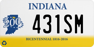 IN license plate 431SM