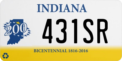 IN license plate 431SR