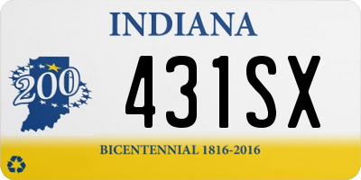 IN license plate 431SX