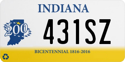 IN license plate 431SZ