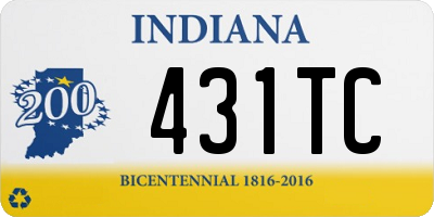 IN license plate 431TC