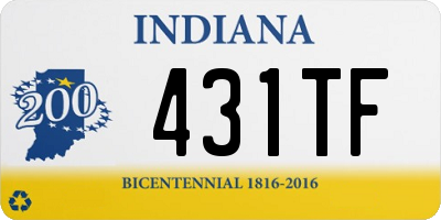 IN license plate 431TF