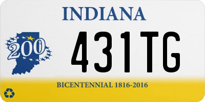 IN license plate 431TG