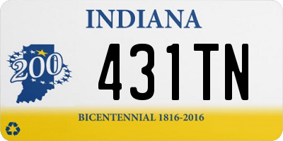 IN license plate 431TN