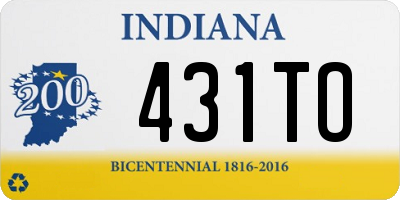 IN license plate 431TO