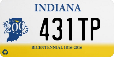 IN license plate 431TP