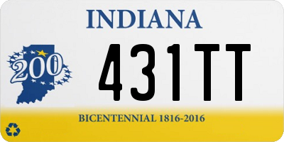 IN license plate 431TT