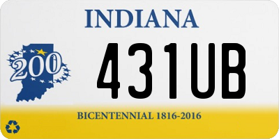 IN license plate 431UB