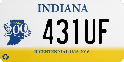 IN license plate 431UF