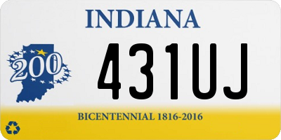 IN license plate 431UJ