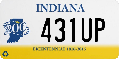 IN license plate 431UP