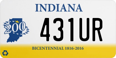 IN license plate 431UR