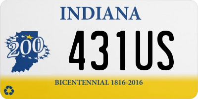 IN license plate 431US