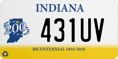 IN license plate 431UV