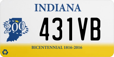 IN license plate 431VB