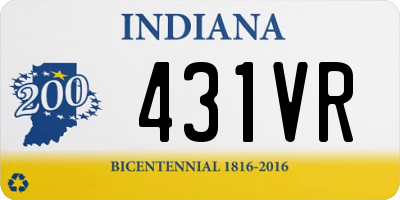 IN license plate 431VR