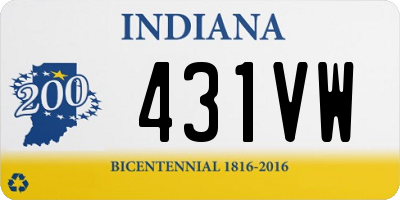 IN license plate 431VW