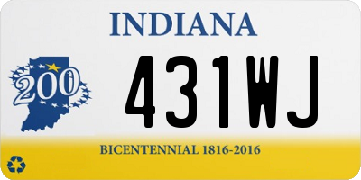 IN license plate 431WJ