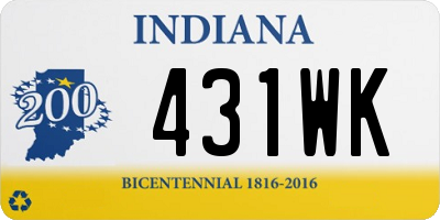 IN license plate 431WK
