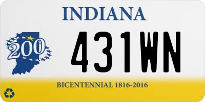 IN license plate 431WN