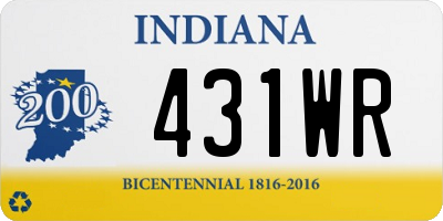 IN license plate 431WR