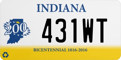 IN license plate 431WT