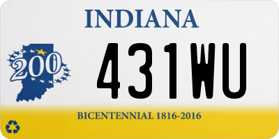 IN license plate 431WU