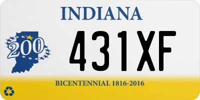 IN license plate 431XF