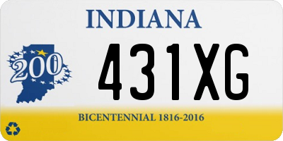 IN license plate 431XG