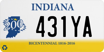 IN license plate 431YA