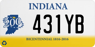 IN license plate 431YB