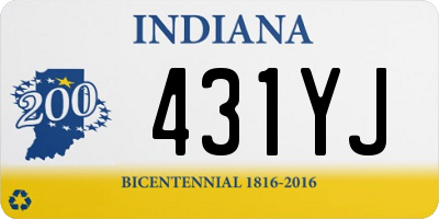 IN license plate 431YJ