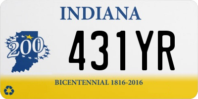 IN license plate 431YR