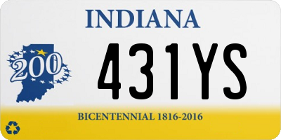 IN license plate 431YS