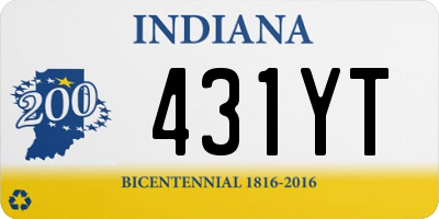 IN license plate 431YT