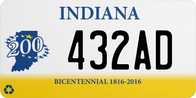 IN license plate 432AD