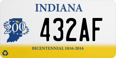 IN license plate 432AF