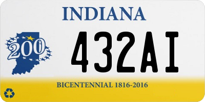 IN license plate 432AI